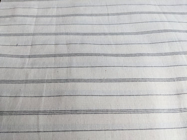 Off White Cotton Stripes Fabric, Striped Handloom Fabric, Quilting Fabric
